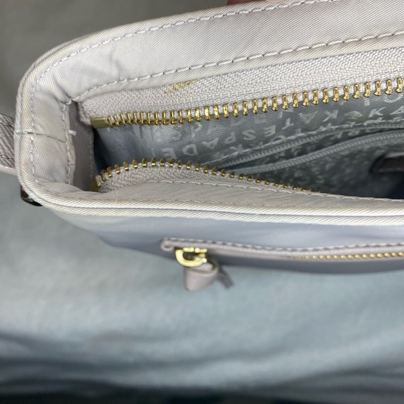 Kate Spade Nylon Crossbody Beige Taupe callouts listed - Picture 11 of 14